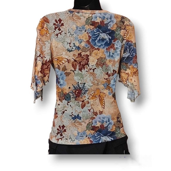 Vintage garage floral butterfly blouse - Picture 2 of 3